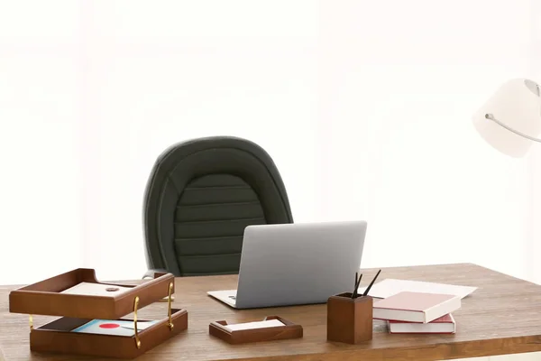Lawyer workplace in office — Stock Photo, Image