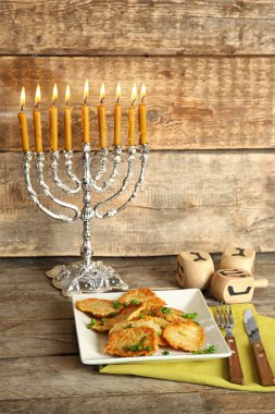 Hanukkah için güzel kompozisyon