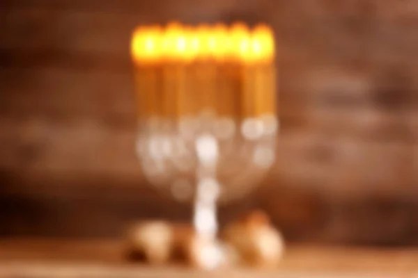 Menorá con velas para Hanukkah — Foto de Stock