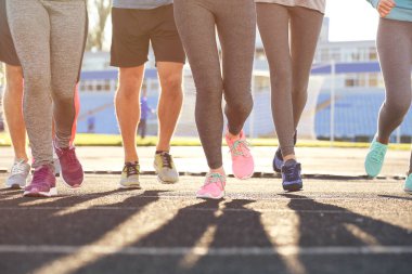 Stadı'nda çalışan sporcular