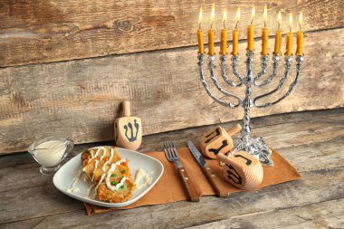 Hanukkah için güzel kompozisyon