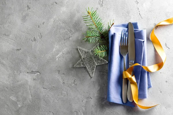 Configuração de mesa para o jantar de Natal — Fotografia de Stock