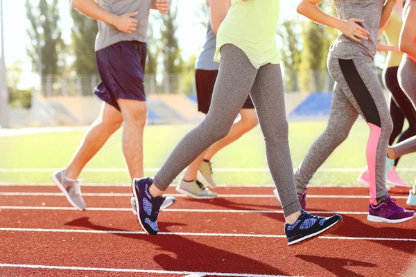 Stadı'nda çalışan sporcular