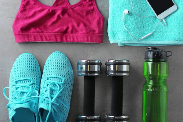 Kleding en items voor sport — Stockfoto