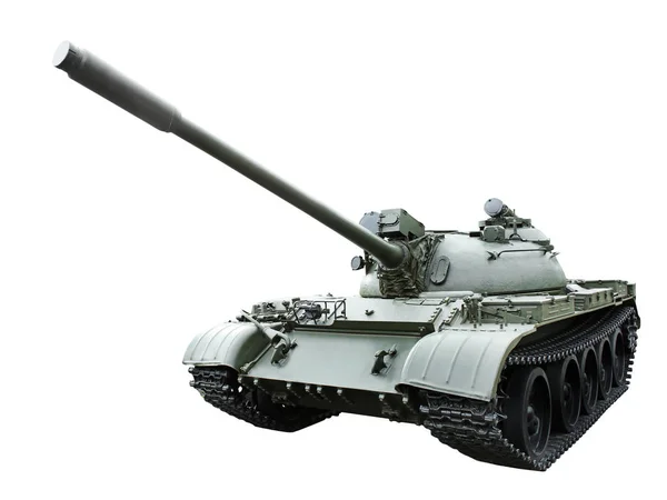 Vojenský tank na bílém pozadí — Stock fotografie