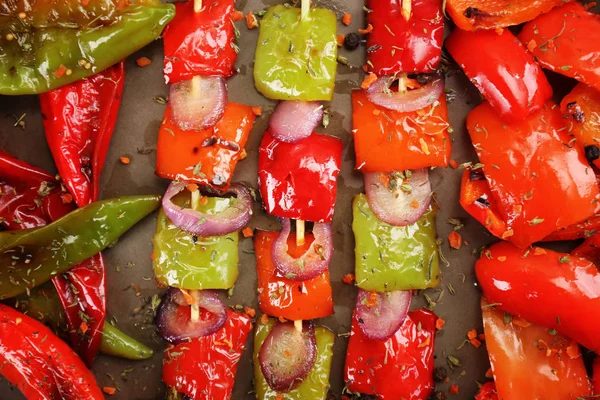 Grilled chili and bell pepper — Stock Photo, Image