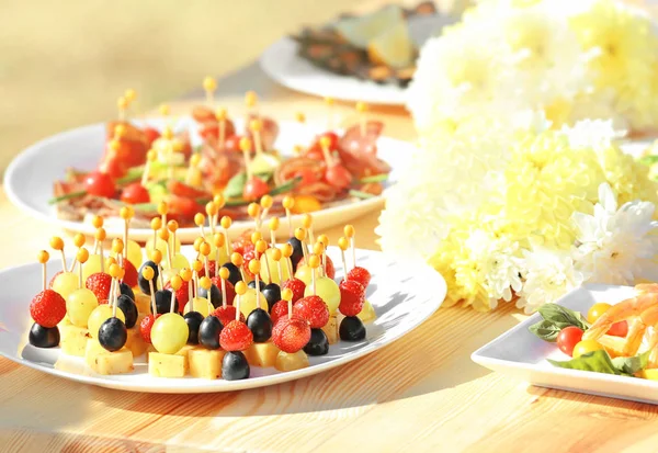맛 있는 간식 접시 — 스톡 사진