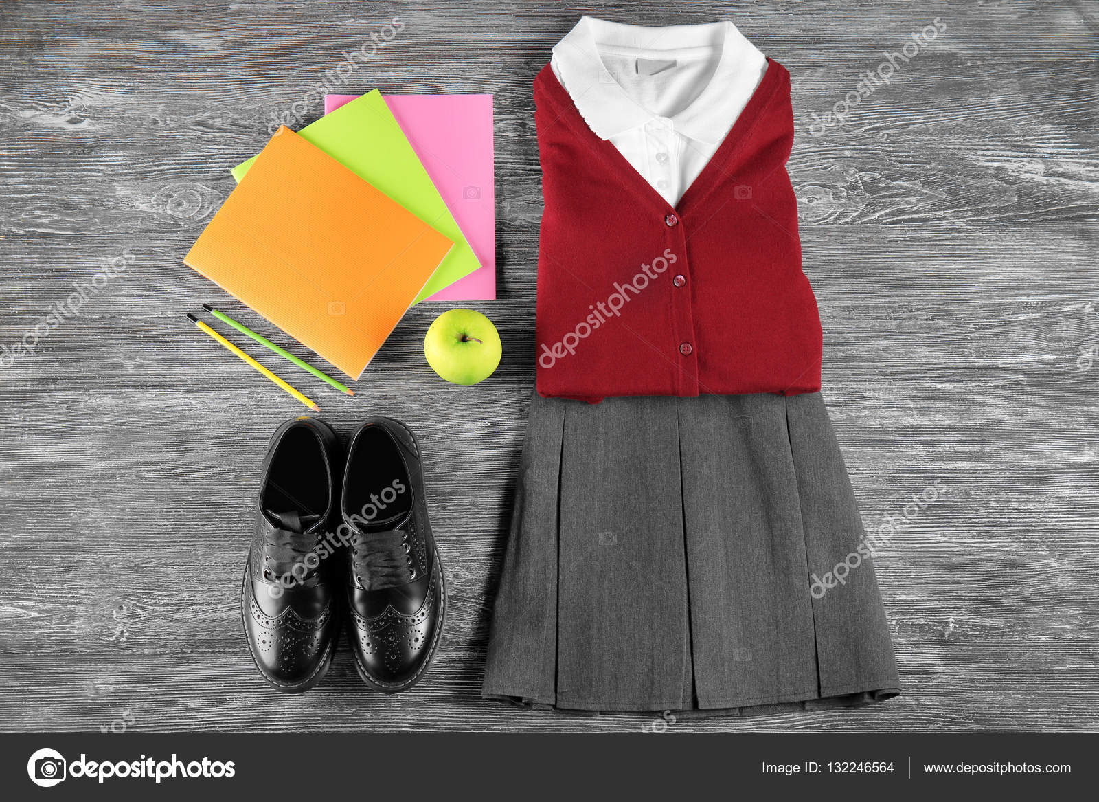 School uniform and accessories Stock Photo by ©belchonock 132246564