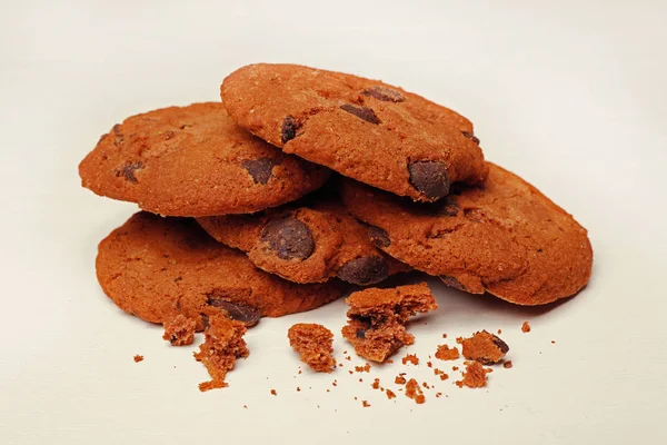 チョコレート チップとパン粉クッキー — ストック写真