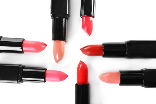 Assortment of lipsticks closeup — Stock Photo, Image