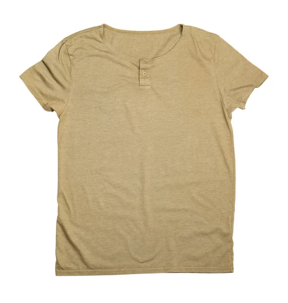 T-shirt castanha em branco — Fotografia de Stock