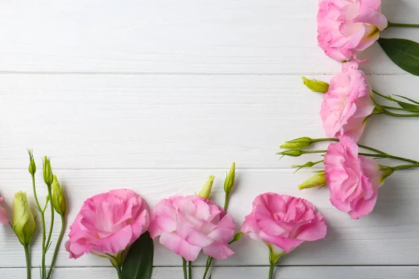 Fresco cornice fiori rosa — Foto Stock