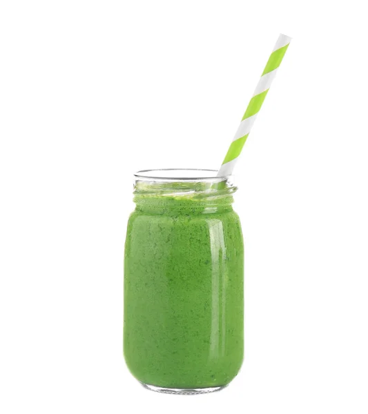 Fresh milkshake with spinach — Stock Photo, Image