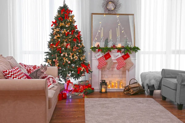 Acogedor interior de Navidad —  Fotos de Stock