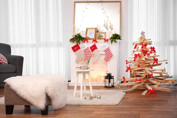 Gezellige Kerstmis interieur — Stockfoto