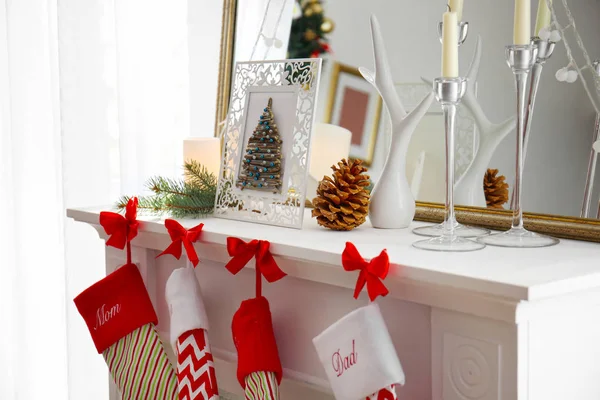 Albero di Natale fatto a mano in cornice fotografica — Foto Stock