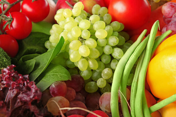 Fruits and vegetables background