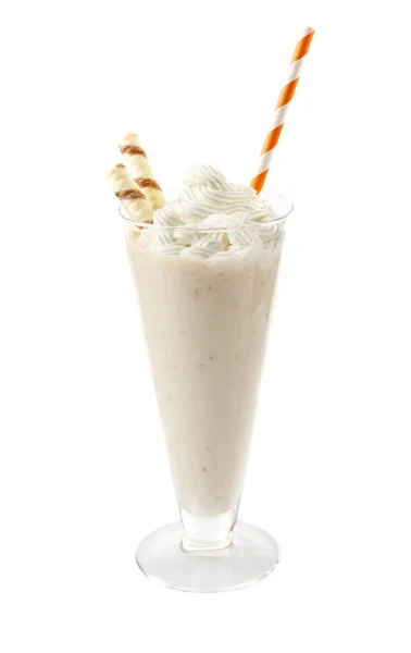 Milkshake delicioso em vidro — Fotografia de Stock