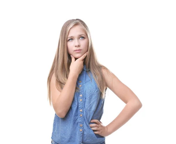 Thoughtful teenager girl — Stock Photo, Image