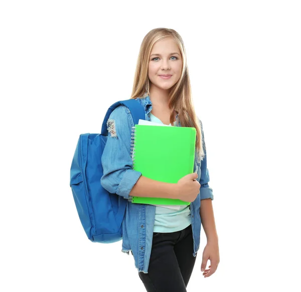 Pretty teenager schoolgirl — Stock Photo, Image