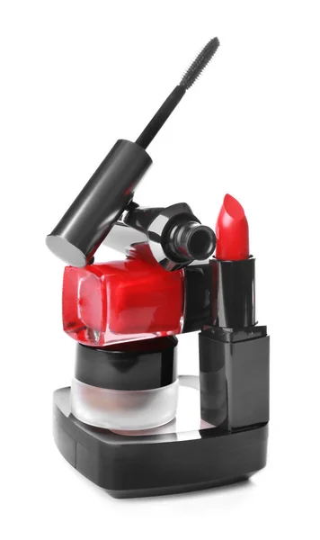 Cosmetic set with lipstick — Stock Photo, Image