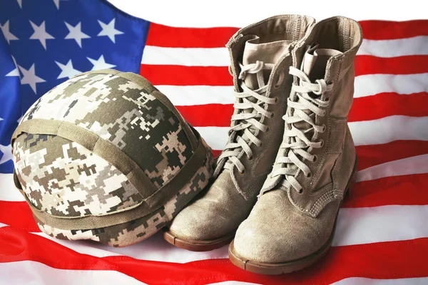 Pair of combat boots — Stock Photo, Image