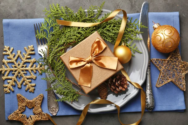 Beautiful Christmas table setting — Stock Photo, Image