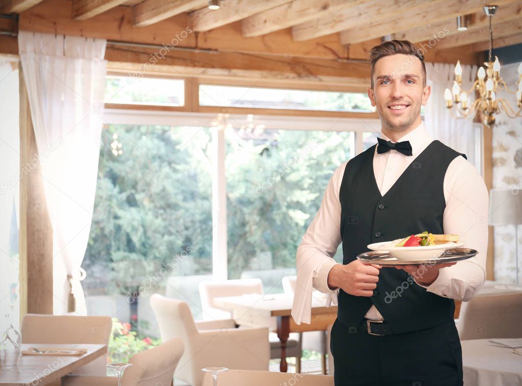Handsome young waiter