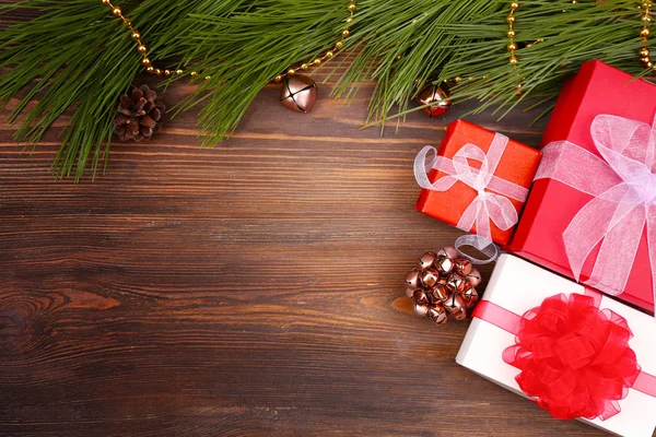Cadeaux et décorations de Noël — Photo