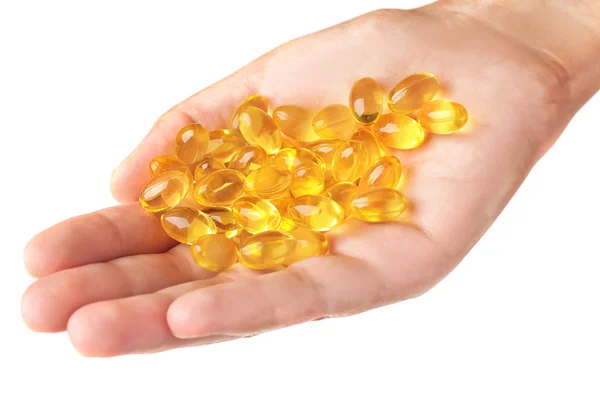 Cod liver oil pills — Stock Photo, Image