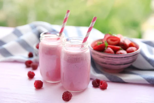 Delicious Berry milkshakes — Stock Photo, Image