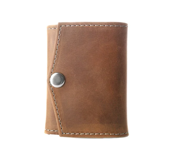 Brown leather wallet — Stock Photo, Image