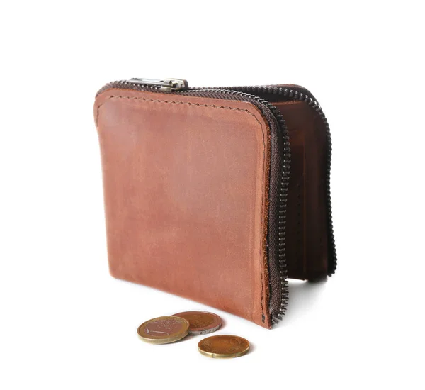 Brown leather wallet — Stock Photo, Image