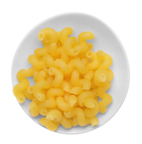 Pasta im Teller auf weiß — Stockfoto