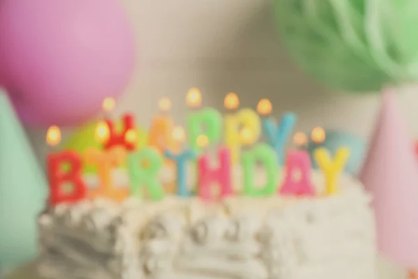 Rozmazané narozeninový dort — Stock fotografie