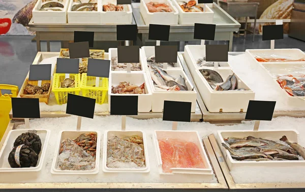 Fresh fish in supermarket