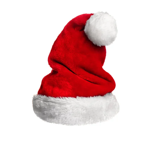 Santa κόκκινο καπέλο απομονωμένες — Φωτογραφία Αρχείου