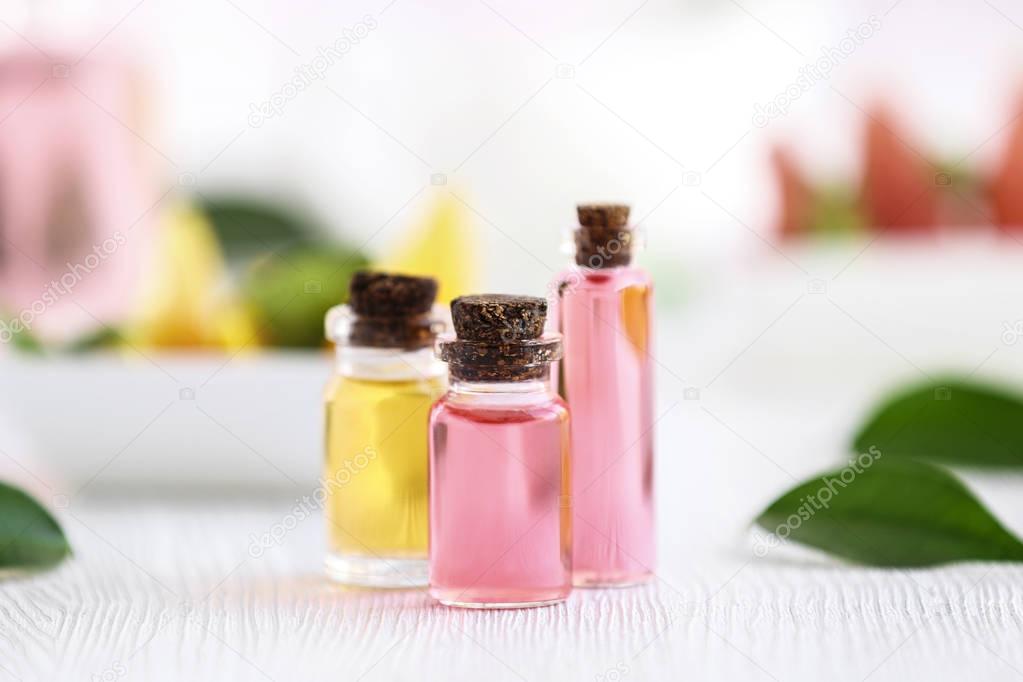 Bottles with essential oil