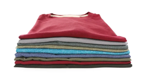 Stack of colorful t-shirts — Stock Photo, Image