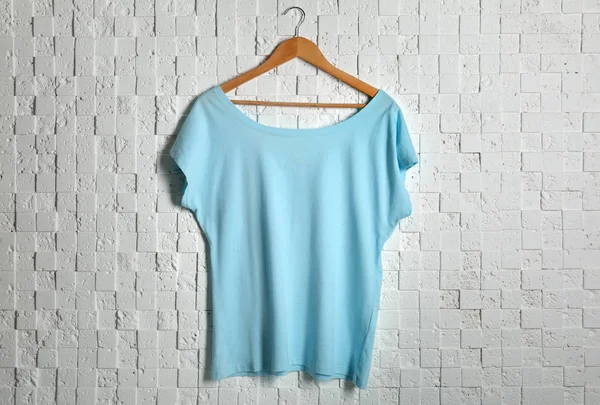 Blank light blue t-shirt — Stock Photo, Image