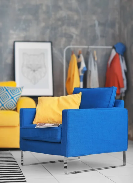 Dark blue armchair — Stock Photo, Image