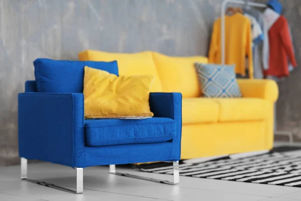 Dark blue armchair — Stock Photo, Image