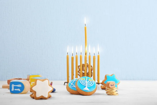 Hanukkah için güzel kompozisyon — Stok fotoğraf