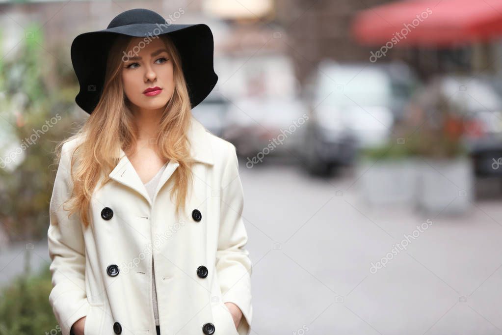 Fashion woman in street