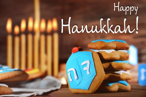 Ízletes sütik a Hanuka — Stock Fotó