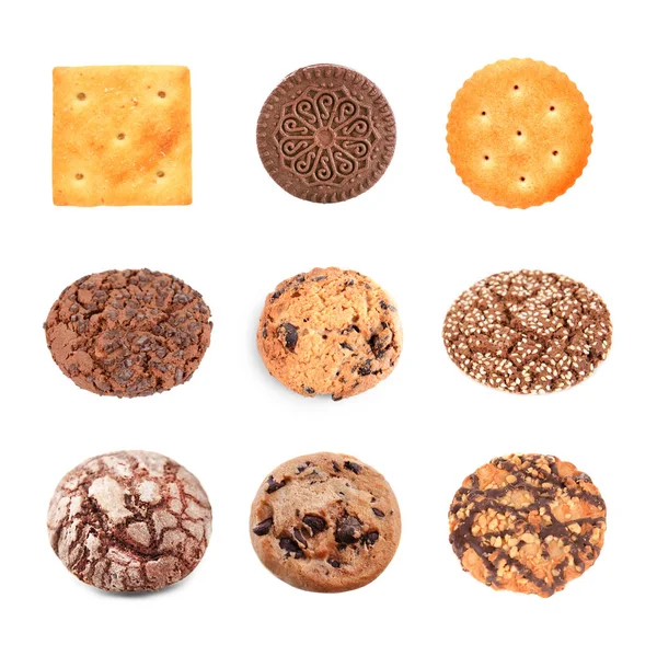 Conjunto de deliciosos biscoitos — Fotografia de Stock
