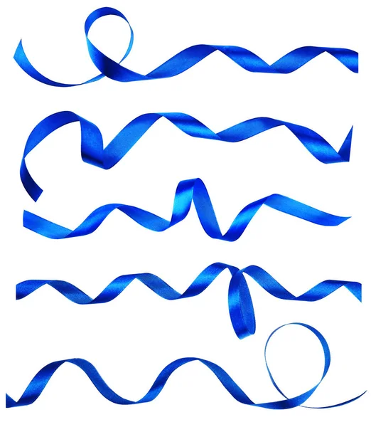 Праздничные голубые ленты — стоковое фото