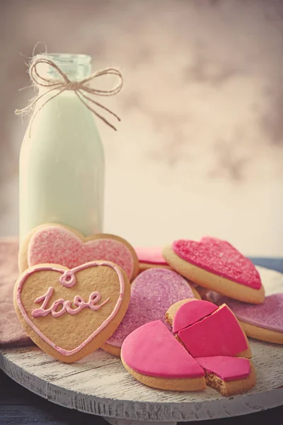 Biscotti a forma di cuore — Foto Stock