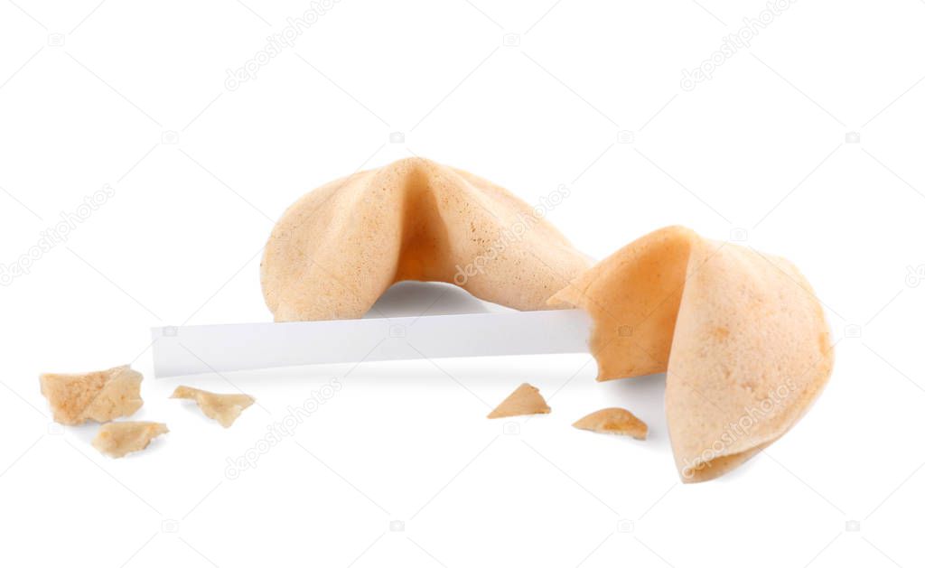 Fortune cookie with blank message 