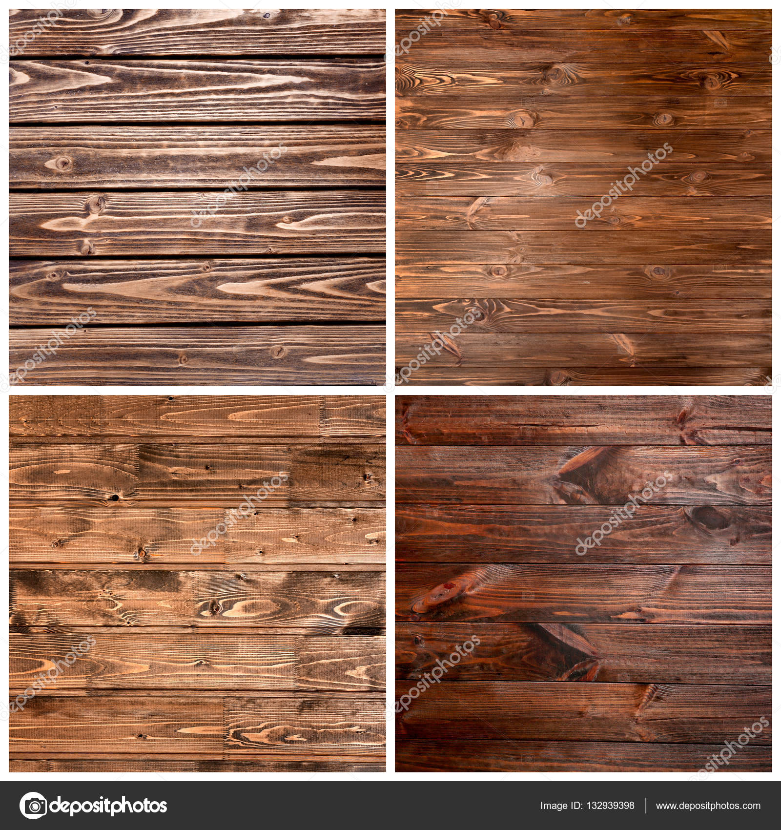 Collage of wooden textures — Stock © belchonock